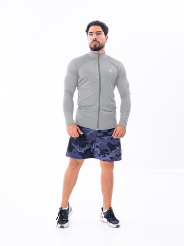 Buzo Manga Larga para running de Hombre Rolling Pro - Gris Claro
