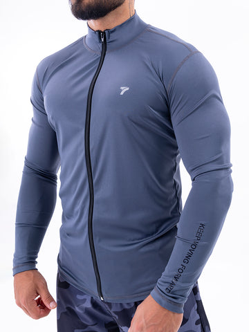 Buzo Manga Larga para running de Hombre Rolling Pro - Gris Oscuro