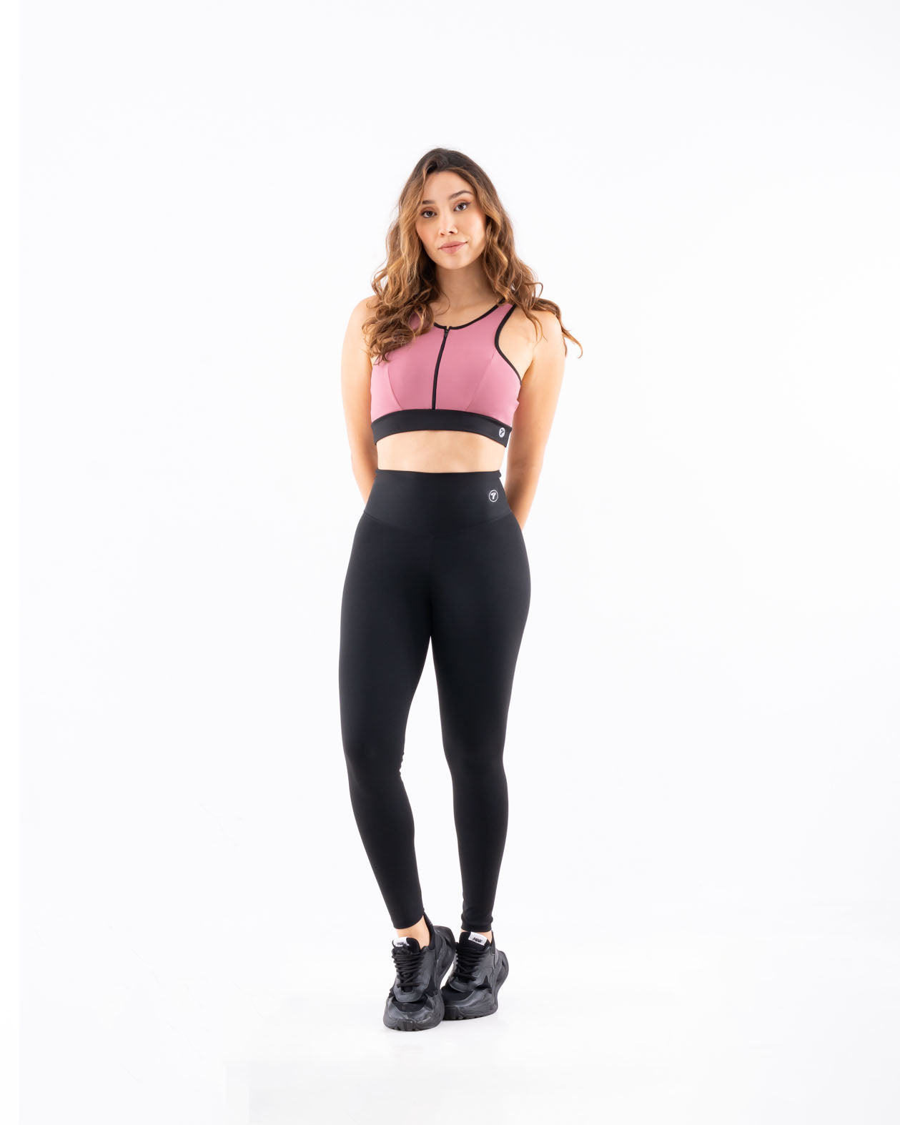 TOP POWERZIP - ROSA CREPE