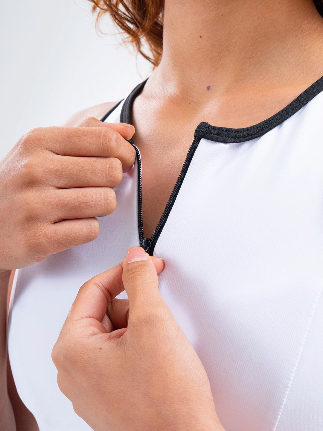 TOP POWERZIP -BLANCO