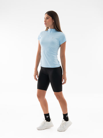 CAMISETA ROLLING MANGA CORTA MUJER - AZUL CELESTE