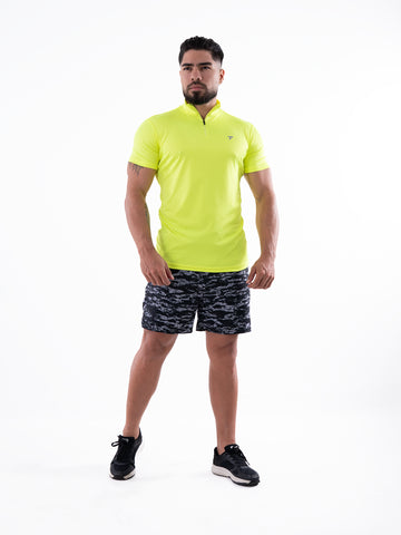 BUZO ROLLING MANGA CORTA HOMBRE - AMARILLO NEON