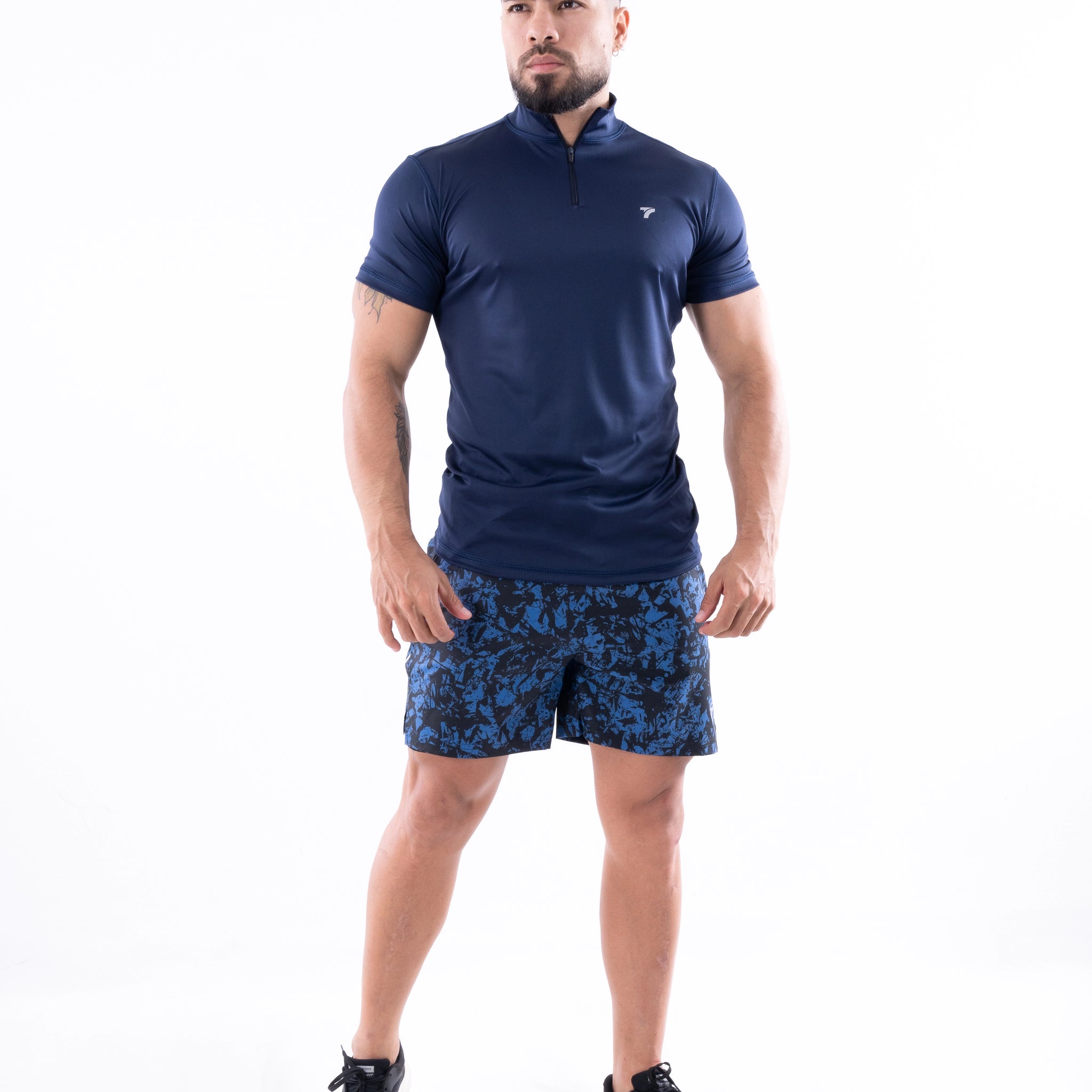 BUZO ROLLING MANGA CORTA HOMBRE - AZUL TURQUI