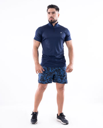 BUZO ROLLING MANGA CORTA HOMBRE - AZUL TURQUI