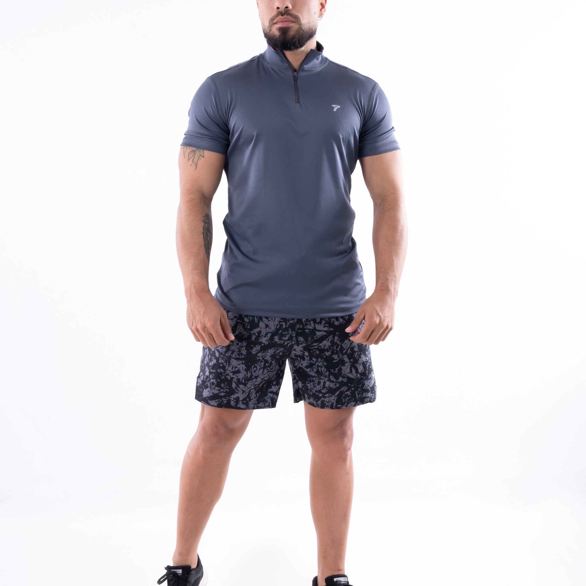 BUZO ROLLING MANGA CORTA HOMBRE - GRIS OSCURO