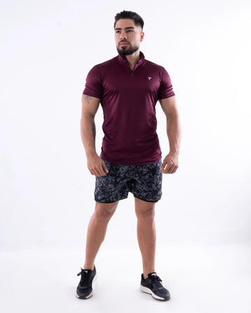 BUZO ROLLING MANGA CORTA HOMBRE - VINOTINTO OSCURO
