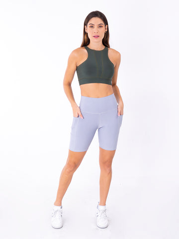 TOP STYLISH UNICOLOR - VERDE MILITAR