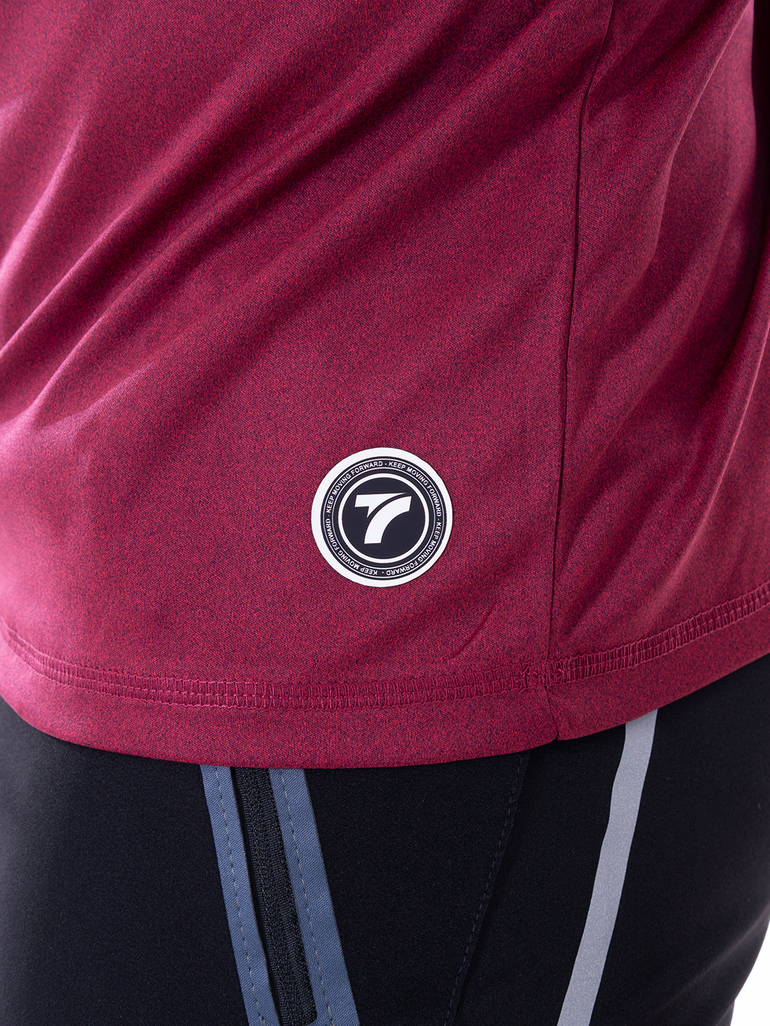 CAMISETA SIN MANGA ASTRO UNICOLOR- VINOTINTO JASPE