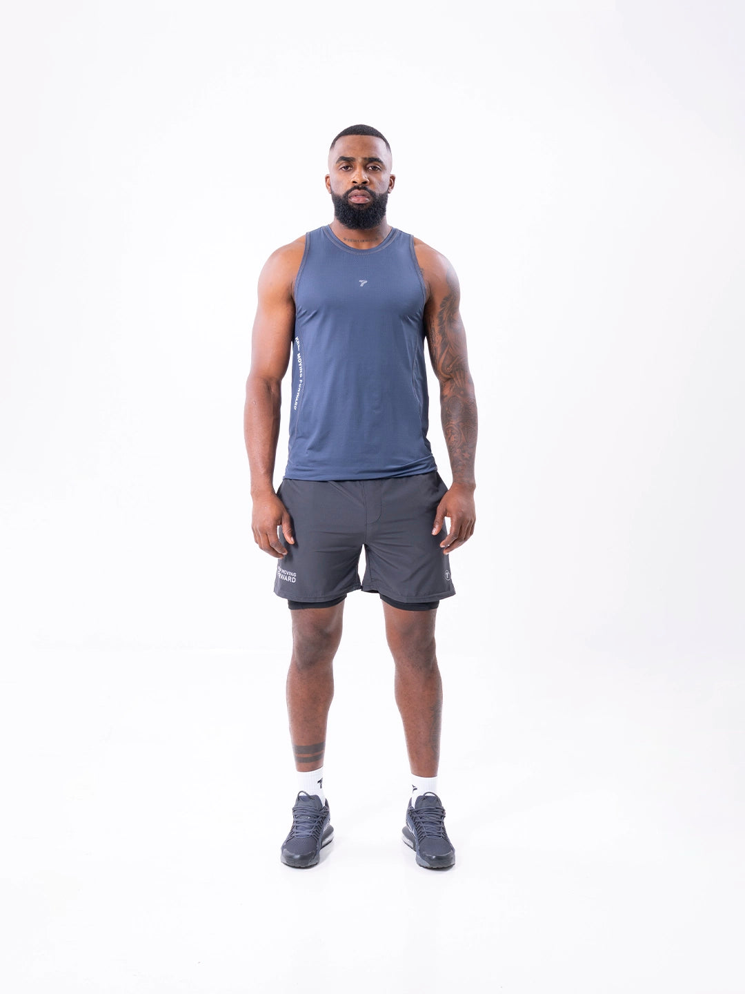 CAMISILLA RUNNING HOMBRE - AZUL INDIGO