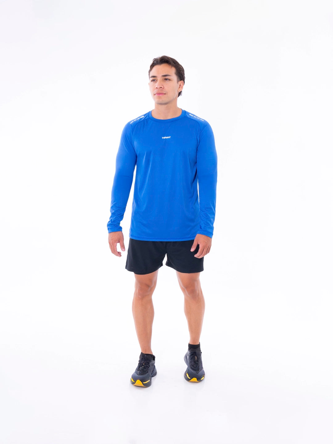 Camiseta Manga Larga para Running de Hombre - Azul Rey
