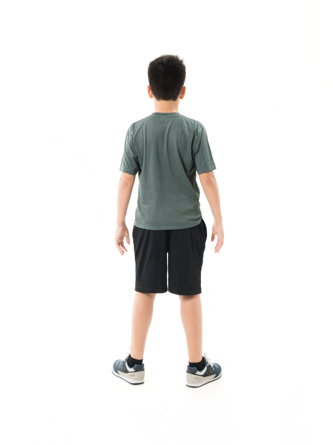 CAMISETA RUNNING JUNIOR UNICOLOR 02- VERDE OLIVA OSCURO