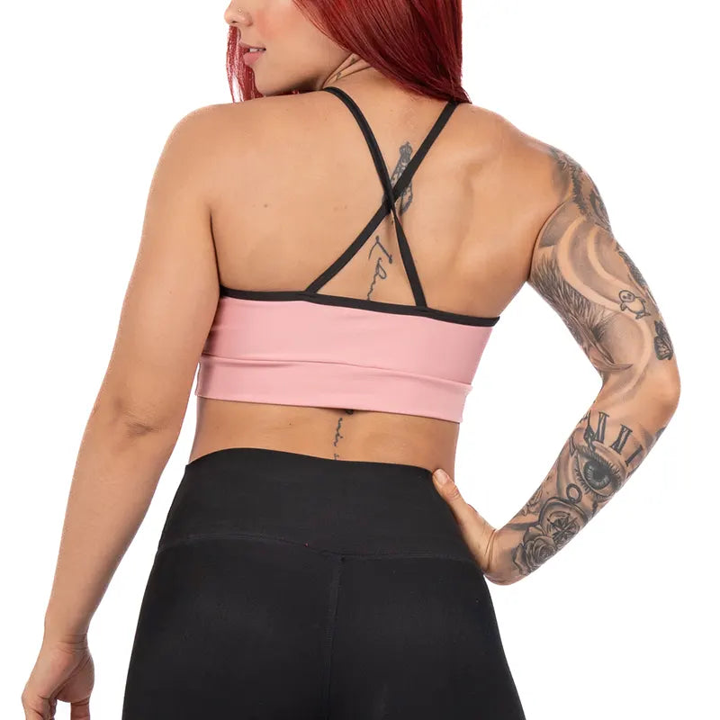 TOP KARINA UNICOLOR - ROSA CREPE CLARO