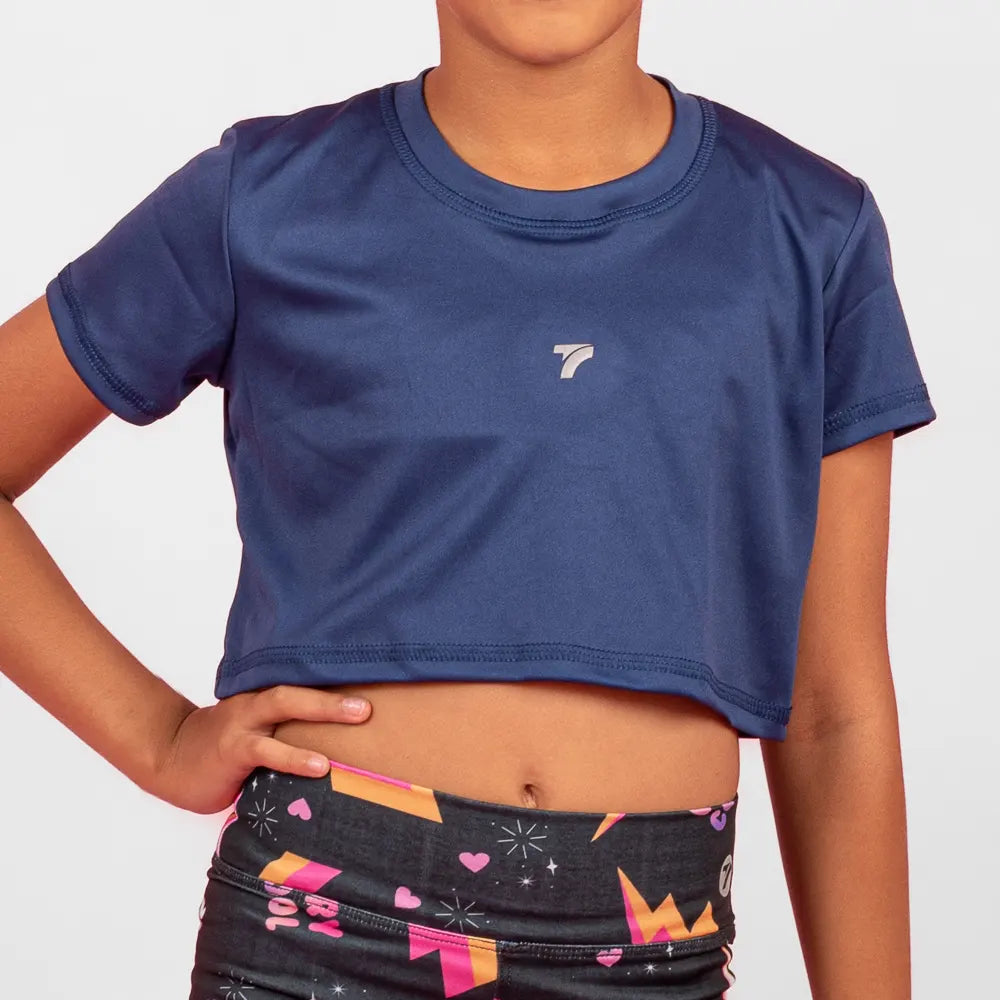 BLUSA MANGA CORTA TINY - AZUL TURQUI