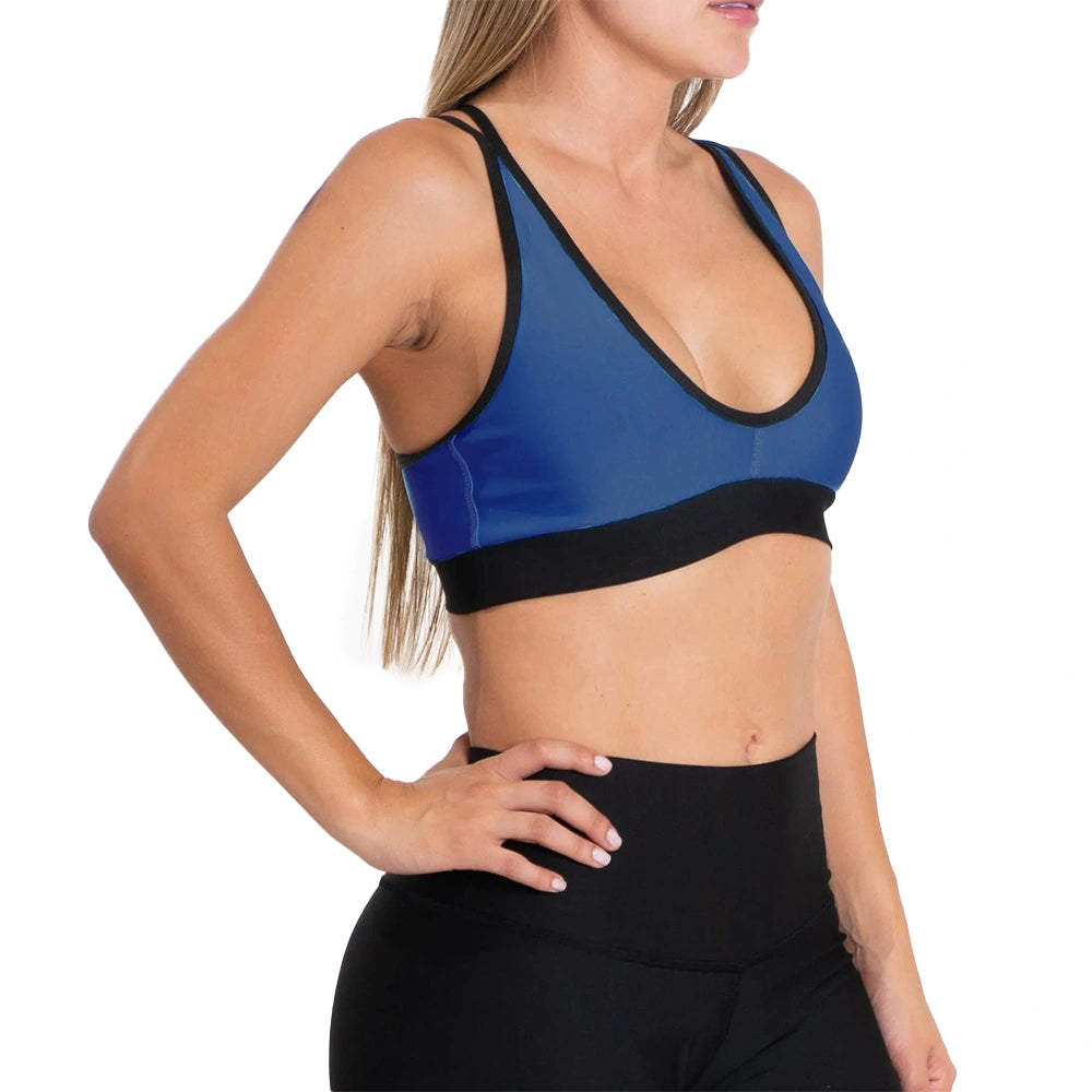 TOP DIANA UNICOLOR - AZUL PETROLEO
