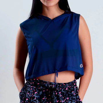 BLUSA VELO CAPOTA-AZUL TURQUI