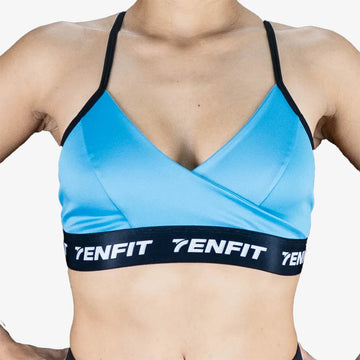 TOP MICROFIBRA CRUZADO - AZUL TURQUESA