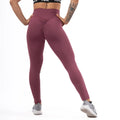 LEGGINS PUSH UP UNICOLOR - MORA EN LECHE OSCURO - Tenfit - Ropa Deportiva