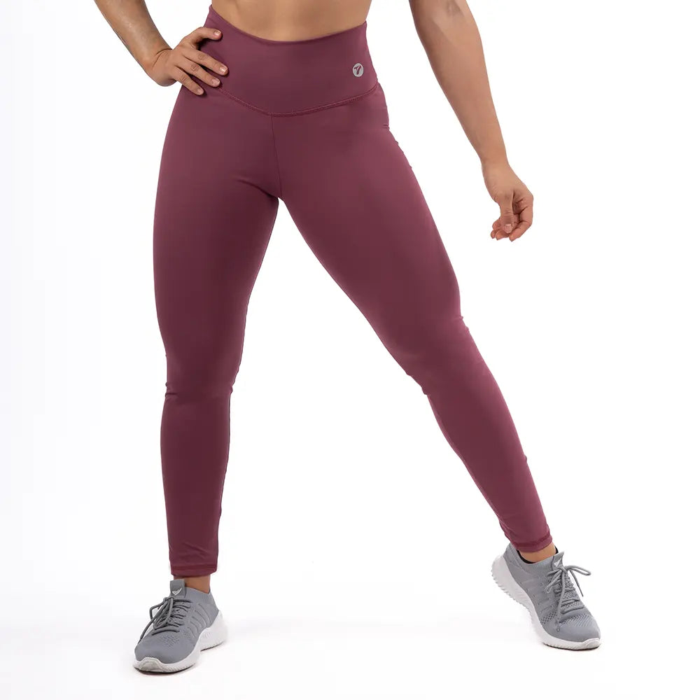 LEGGINS PUSH UP UNICOLOR - MORA EN LECHE OSCURO - Tenfit - Ropa Deportiva