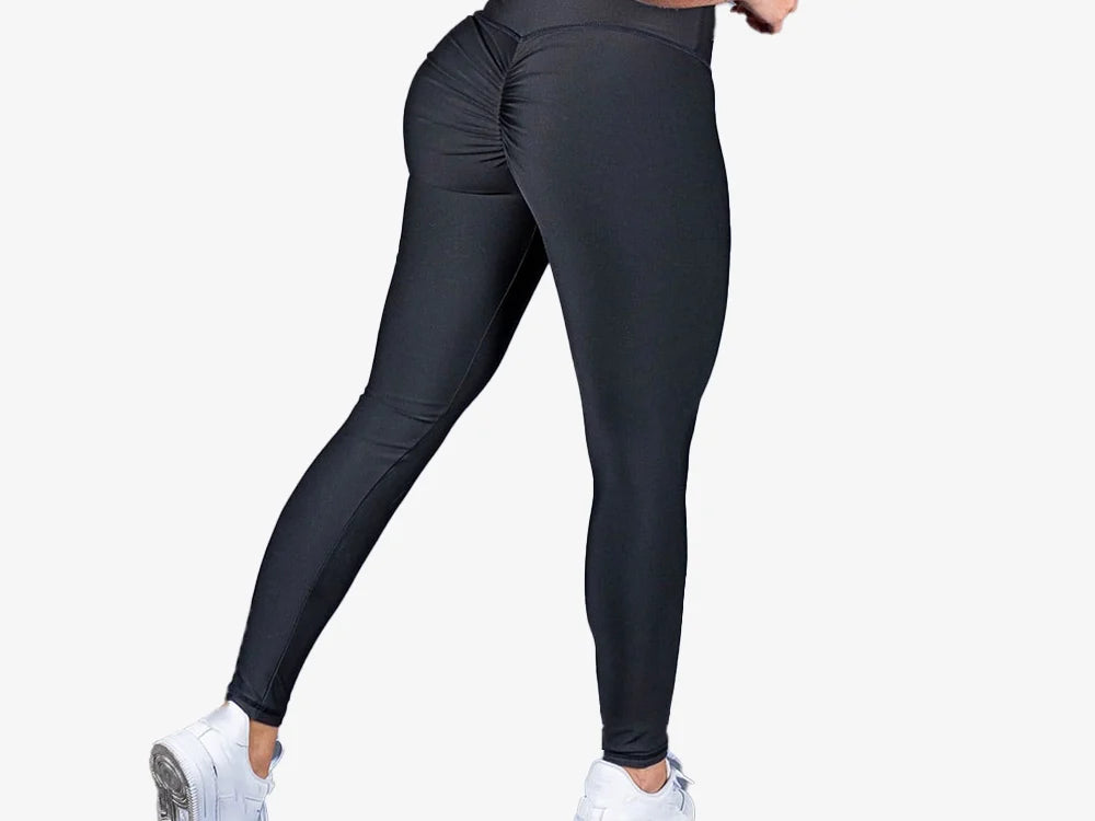 LEGGINS PUSH UP UNICOLOR - NEGRO - Tenfit - Ropa Deportiva