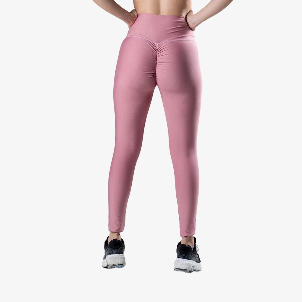 LEGGINS PUSH UP UNICOLOR - ROSA CREPE - Tenfit - Ropa Deportiva