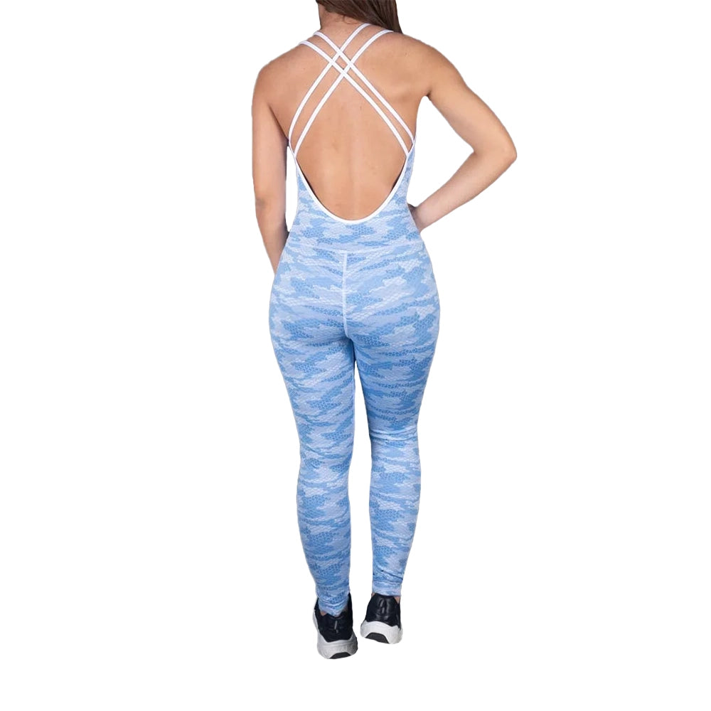 ENTERIZO SNAKE - AZUL CELESTE - Tenfit - Ropa Deportiva